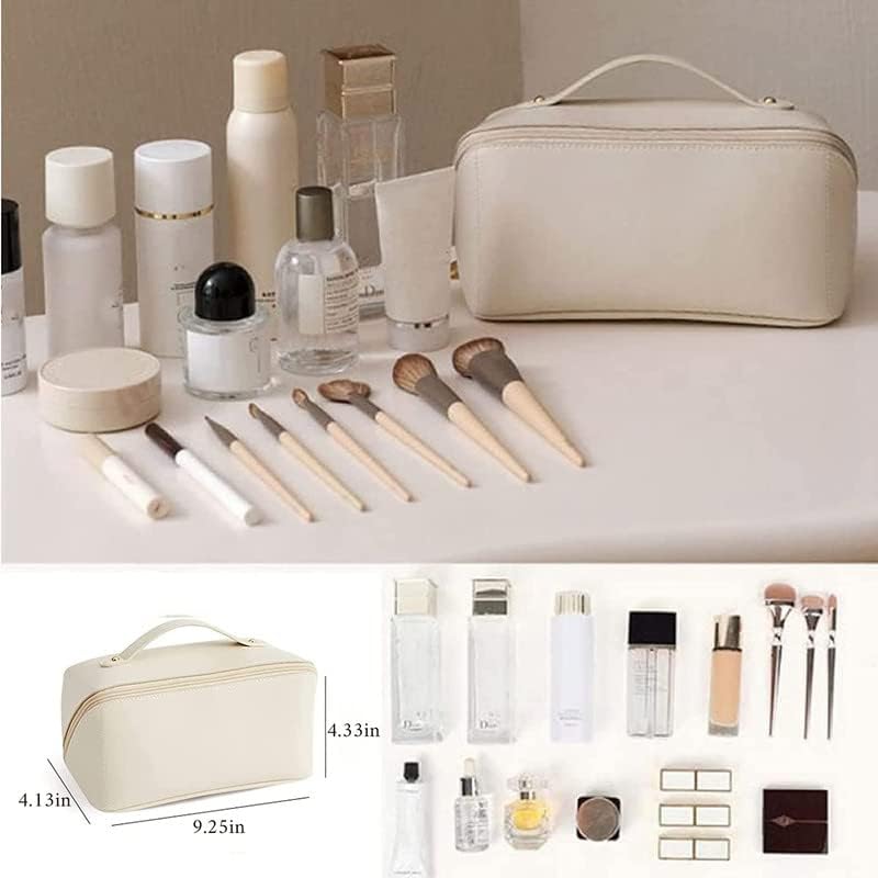Portable PU Leather Makeup Organizer