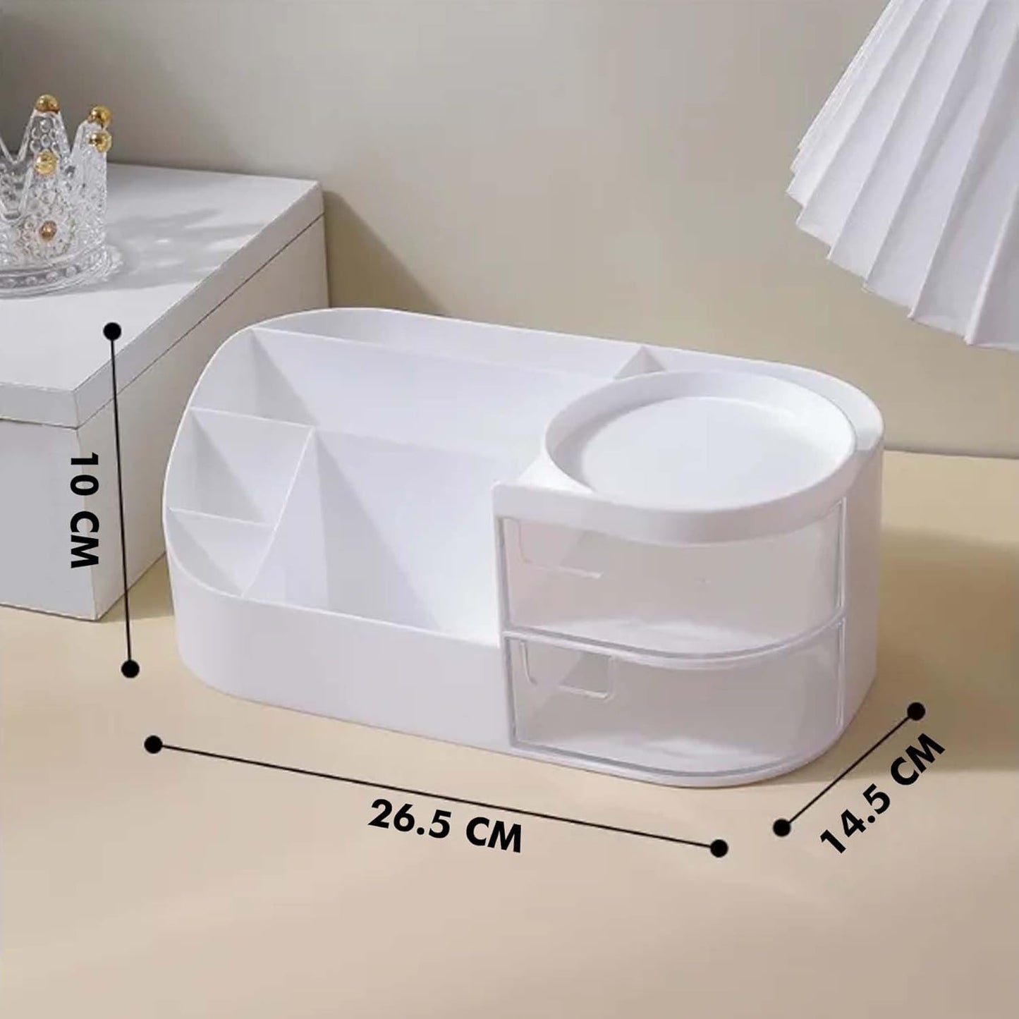 Makeup Organizer Box 💄 with Transparent Drawer