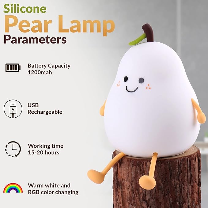 Rechargeable Silicone Night Lamp 🍐