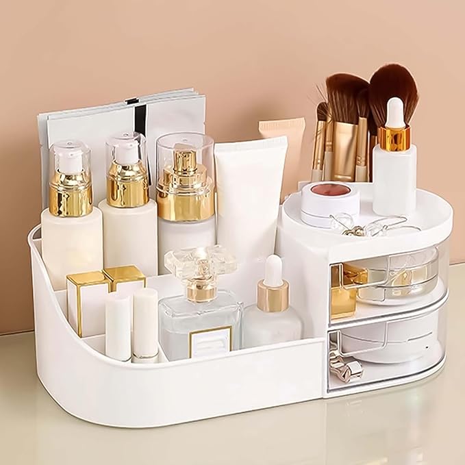 Makeup Organizer Box 💄 with Transparent Drawer