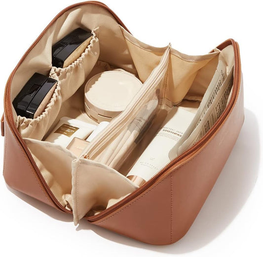 Portable PU Leather Makeup Organizer