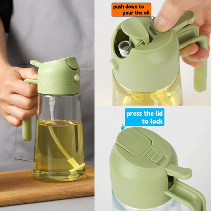 2-in-1 Oil Sprayer & Dispenser Bottle