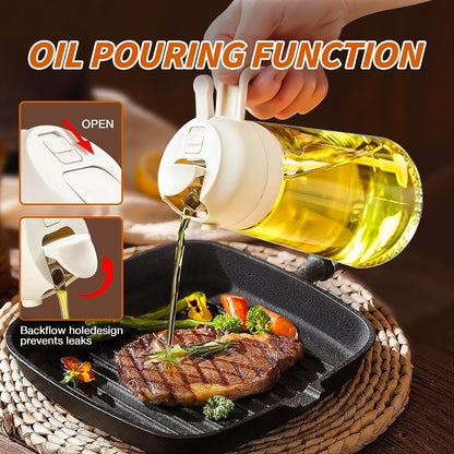 2-in-1 Oil Sprayer & Dispenser Bottle